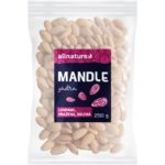 Allnature Mandle lúpané, pražené, solené orechy pražené solené 250 g